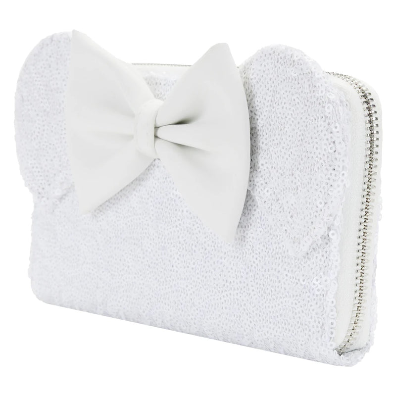 Disney Minnie Mouse Sequin Wedding Zip Around Wallet