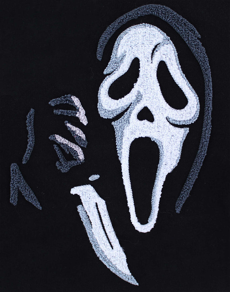 Scream Ghostface Chenille Hoodie, Black