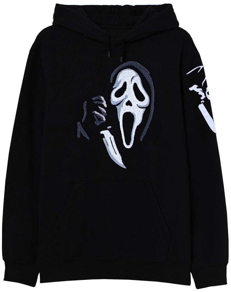 Scream Ghostface Chenille Hoodie, Black