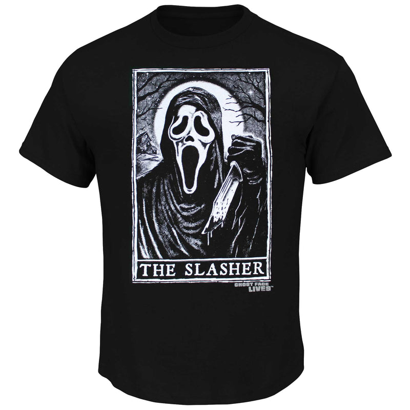 Scream Ghostface The Slasher Tarot Card Men's T-Shirt, Black