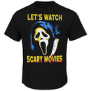 Scream Ghostface Let's Watch Scary Movies Men's T-Shirt, Black