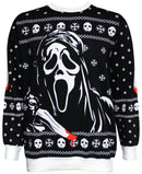 Scream Ghostface Holiday Sweater, Black