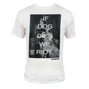 Walking Dead If Dog Dies We Riot Men's White Shirt