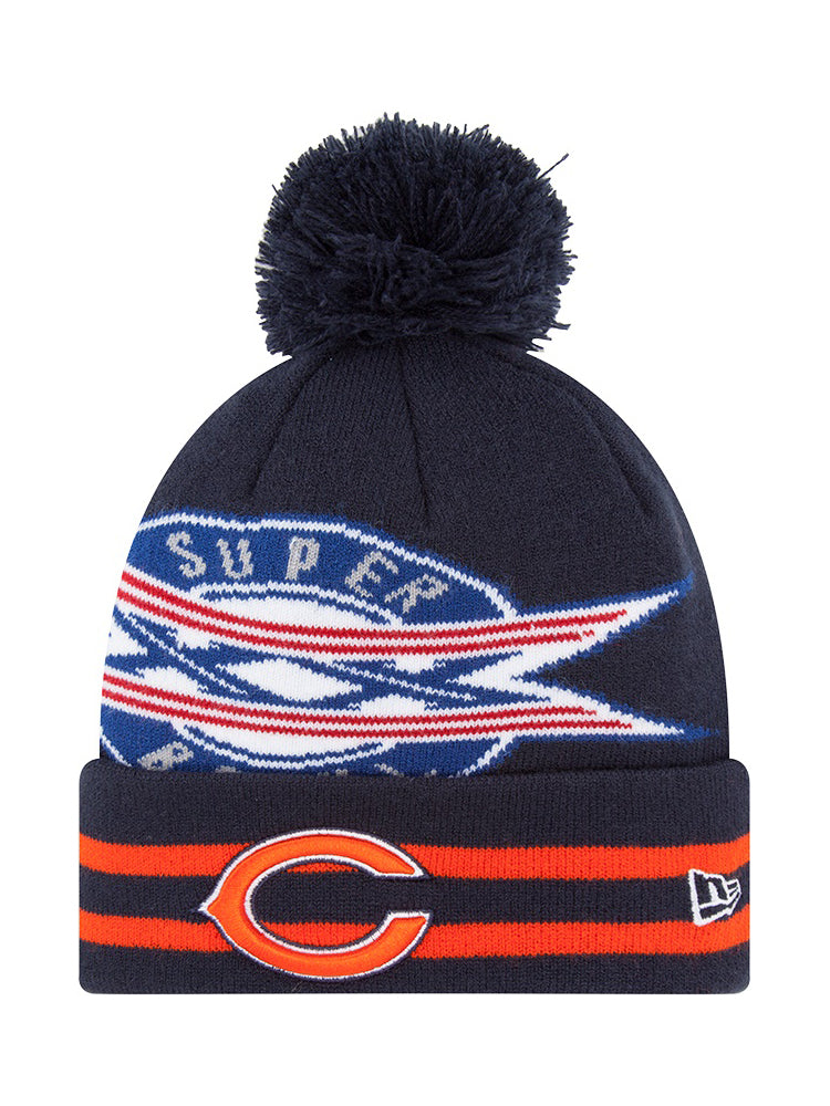 Chicago Bears Superbowl XX Knit Hat with Pom