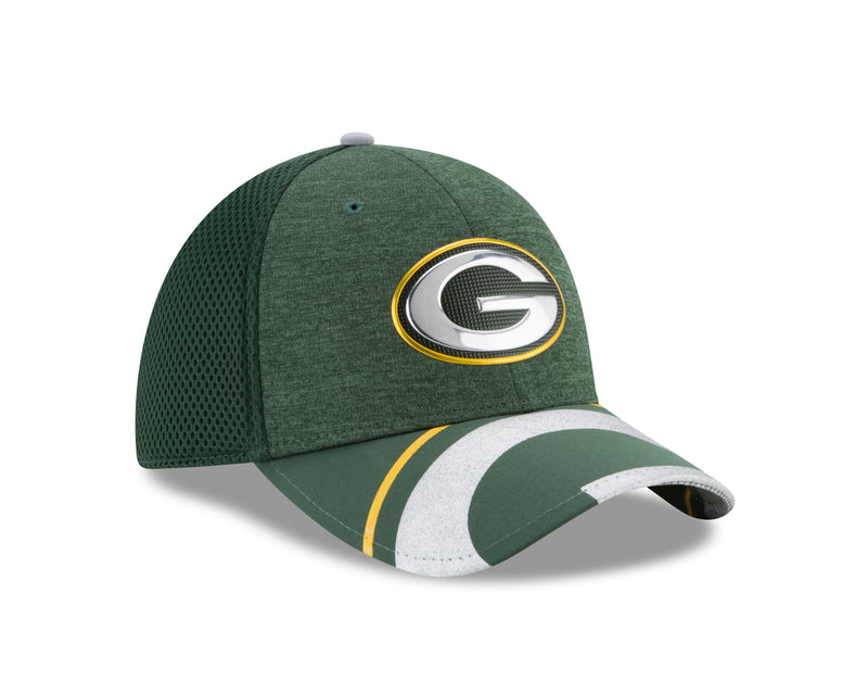 new era,green bay packers,2017,on,stage,39thirty,3930,39 thirty,stretch,flex fit,hat,cap,headwear,clothing accessories