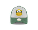 new era,green bay packers,9forty,940,on field,sidelines,2018,away,baseball cap,hat,stretch fit,headwear,clothing accessories