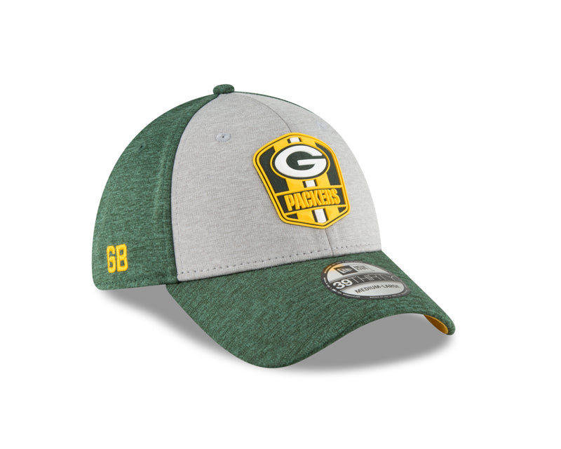 new era,green bay packers,39thirty,3930,on field,sideline,road,away,baseball cap,hat,headwear,clothing accessories,stretch fit,adjustable