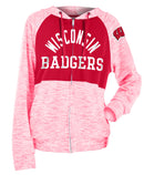 Wisconsin Badgers Women's Space Dye Zip Hoodie