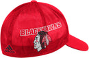Chicago Blackhawks 3-Stripe Flex Slouch Cap