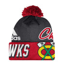 Chicago Blackhawks Cuffed Pom Knit Beanie