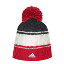 Chicago Blackhawks Striped Cable Knit Women's Beanie