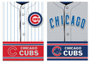 Chicago Cubs Suede Foil Jersey Banner Vertical Flag, Double-Sided