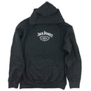 Jack Daniels Label Pullover Hoodie, Grey, Medium