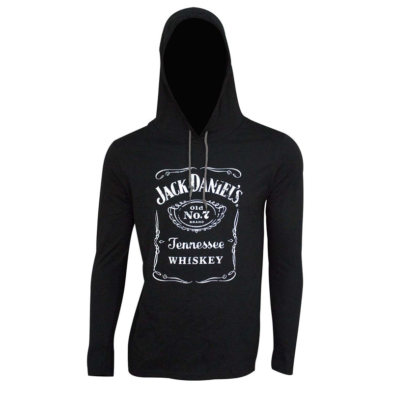 Jack Daniels Classic Logo Long Sleeve Men's Hooded T-Shirt