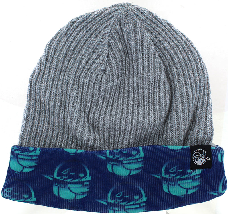 Neff Youth Creature Beanie, Grey Heather/Navy Teal