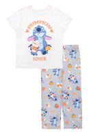 Disney Stitch Pumpkin Spice Women's Pajama Set, Cream
