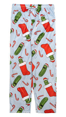 Rick and Morty Merry Pickle Rick Silky Fleece Lounge Pants, Grey