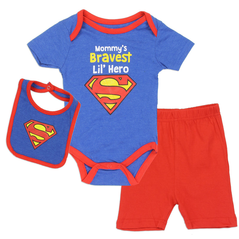 DC Comics Superman Mommy's Bravest Little Hero 3-Piece Set
