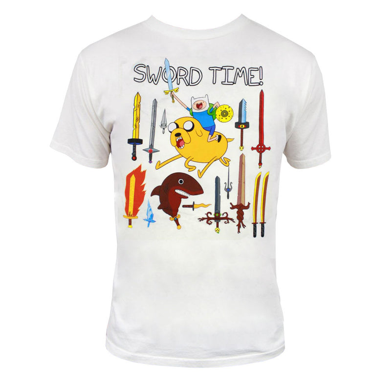 Adventure Time Sword Time Men's White T-Shirt