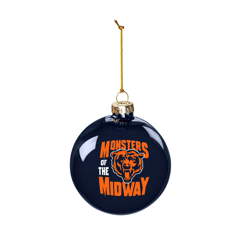 Chicago Bears Monsters of the Midway Blown Glass Ornament