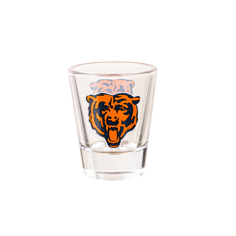 Chicago Bears 4-Piece Shot Glass Set, Ceramic and Glass, 2 oz.