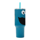Sesame Street Cookie Monster 40 Oz Blue Stainless Steel Tumbler with Handle
