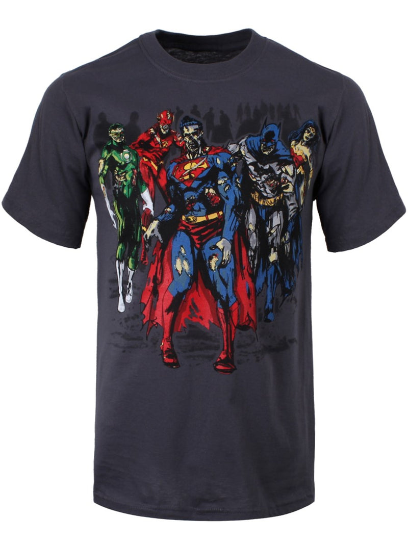 DC Comics Hero Zombies Men's Charcoal Shirt