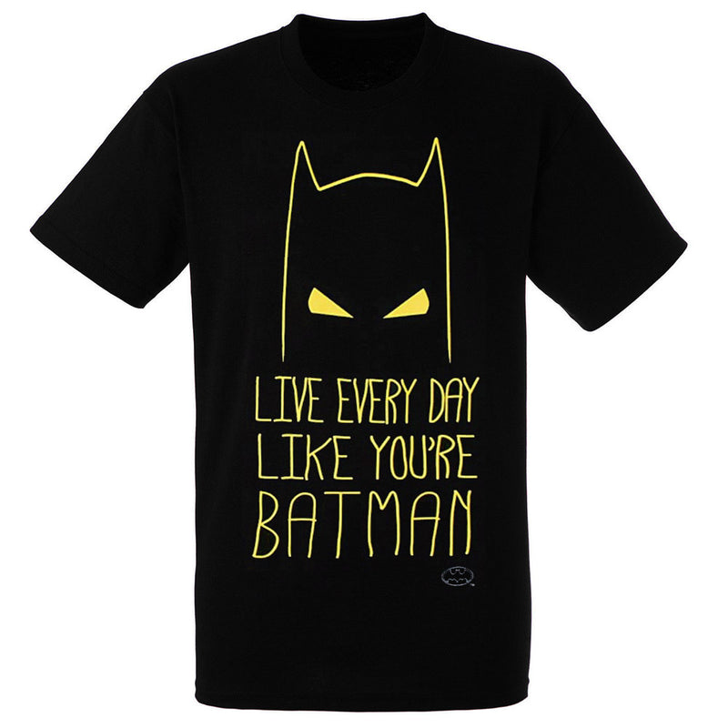 Live Everyday Like You're Batman Adult T-Shirt, Black
