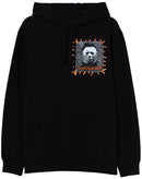 Halloween Michael Myers Big Orange Stitch Hoodie, Black