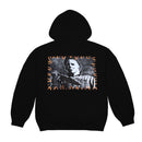 Halloween Michael Myers Big Orange Stitch Hoodie, Black