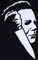 Halloween Michael Myers Chenille Patch Hoodie, Black
