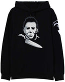 Halloween Michael Myers Chenille Patch Hoodie, Black