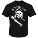 Halloween Michael Myers Slay All Day Men's T-Shirt, Black
