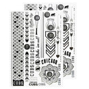 Chicago Cubs Team Metallic Tattoos Set of 2
