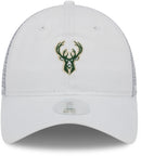 Milwaukee Bucks Mini 9TWENTY Women's Adjustable Hat, White, One Size