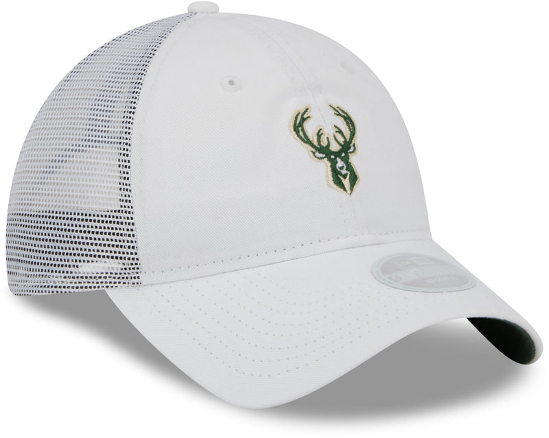 Milwaukee Bucks Mini 9TWENTY Women's Adjustable Hat, White, One Size