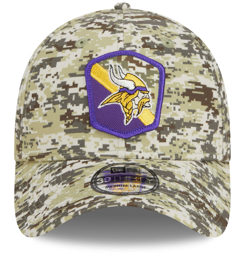 Minnesota Vikings 39THIRTY 2023 Salute to Service Flex Fit Hat, Camouflage