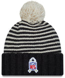 Green Bay Packers Salute to Service Knit Hat with Pom, Black, One Size
