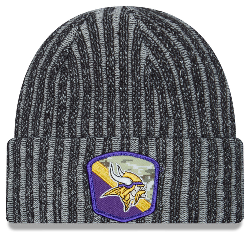 Minnesota Vikings 2023 Salute to Service Knit Hat, Black, One Size