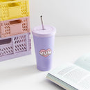 Pusheen Insulated Tumbler with Lid and Straw - 18.6 oz Stainless Steel