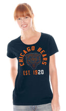 Chicago Bears Rhinestone Touch by Alyssa Milano Women's Navy Shirt