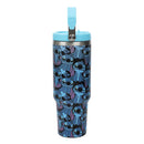 Disney Stitch All-Over Print Blue 40 Oz Stainless Steel Tumbler With Handle