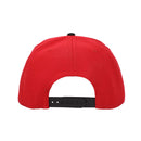Ghostface Mask Rubber Badge Red Flat Bill Baseball Cap