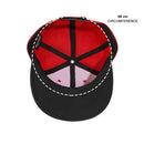 Ghostface Mask Rubber Badge Red Flat Bill Baseball Cap