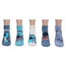 Lilo & Stitch Bigface Tossed Art Ankle Socks For Women (Pack of 5)
