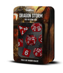 Dragon Scale Silicone Dice Set: Red (7ct Poly Set) by FANROLL