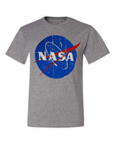 NASA Logo Men's Distressed Grey Shirt