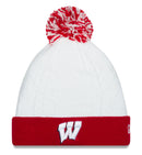Wisconsin Badgers Snow Crown White Knit Women's Hat