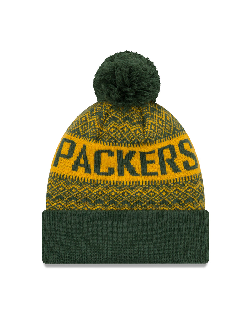Green Bay Packers Wintry Pom 3 Knit Hat