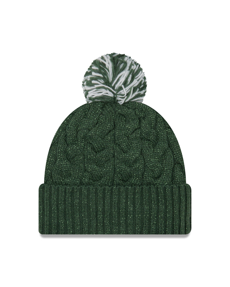 Green Bay Packers Cozy Cable Pom Knit Hat